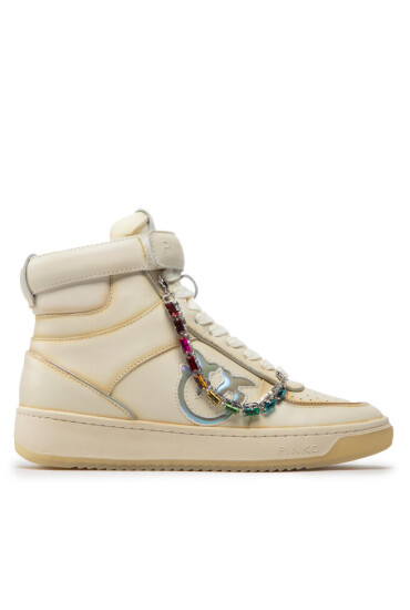 Pinko Сникърси Charentes Basket Hi Sneaker AI 22-23 BLKS1 1H214N A08R Bianco Off 1Z09 - Mera.bg
