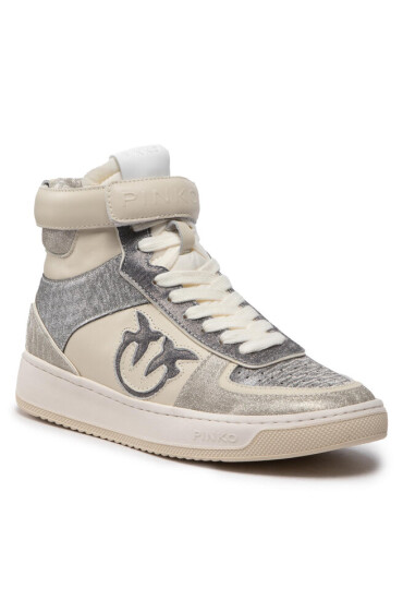 Pinko Сникърси Occitania Basket Hi Sneaker AI 22-23 BLKS1 1H214W A08W Argento Ch HB9 - Mera.bg