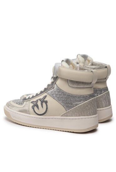 Pinko Сникърси Occitania Basket Hi Sneaker AI 22-23 BLKS1 1H214W A08W Argento Ch HB9 - Mera.bg