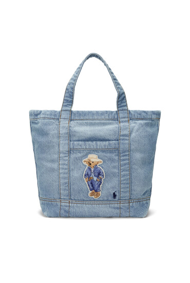 Polo Ralph Lauren Дамска чанта Bear-patch 428960636001 Син - Mera.bg
