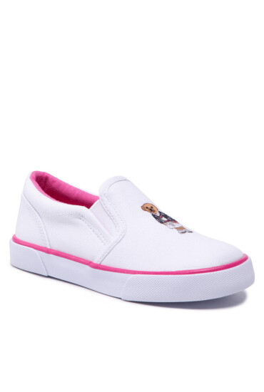 Polo Ralph Lauren Гуменки Bal Harbour II Bear RF103506 S White/Baja Pink - Mera.bg
