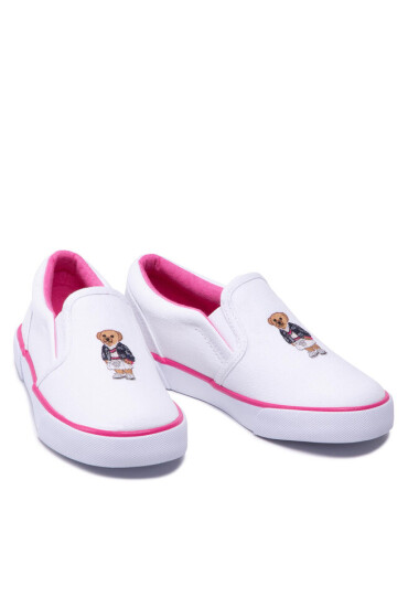 Polo Ralph Lauren Гуменки Bal Harbour II Bear RF103506 S White/Baja Pink - Mera.bg