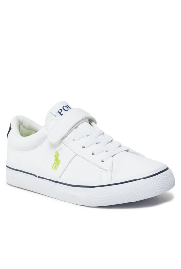 Polo Ralph Lauren Гуменки Sayer Ps RF104093 White Recycled Canvas/Navy/Citron w/ Citron PP - Mera.bg