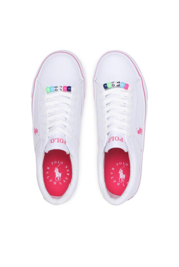Polo Ralph Lauren Гуменки Sayer RF104120 White Smooth/Pink w/ Pink PP & Beads - Mera.bg