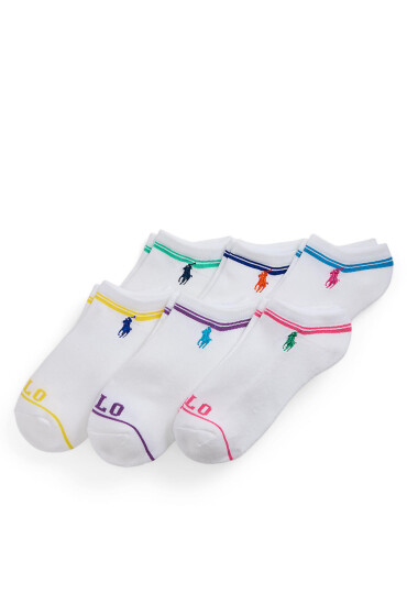 Polo Ralph Lauren Комплект 6 чифта дълги чорапи дамски Clr Logo 6Pk 455942336001 Grey - Mera.bg