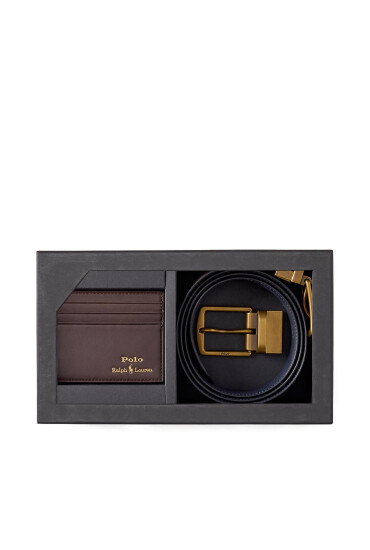 Polo Ralph Lauren Компелкт калъф за карти и колан 405880721002 Кафяв - Mera.bg