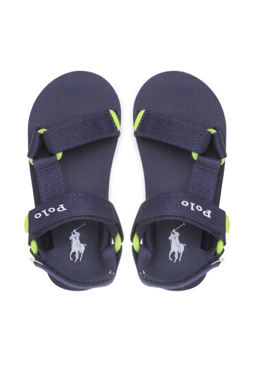 Polo Ralph Lauren Сандали New Haven RF104056 Navy Webbing/Citron w/ White PP - Mera.bg