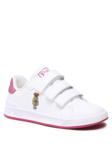 Polo Ralph Lauren Сникърси Heritage Court Ii Bear Ez RF104108 White Smooth/Baja Pink/Yellow w/ Watch Hill Bear - Mera.bg