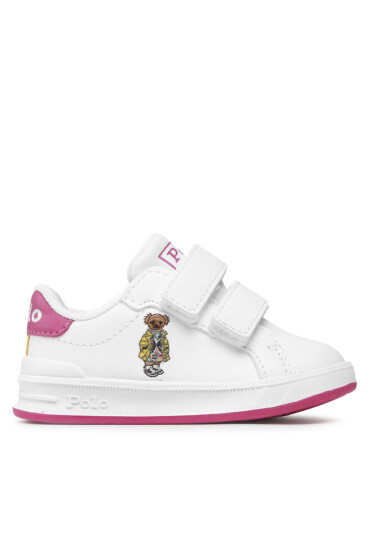 Polo Ralph Lauren Сникърси Heritage Court Ii Bear Ez RF104108 White Smooth/Baja Pink/Yellow w/ Watch Hill Bear - Mera.bg