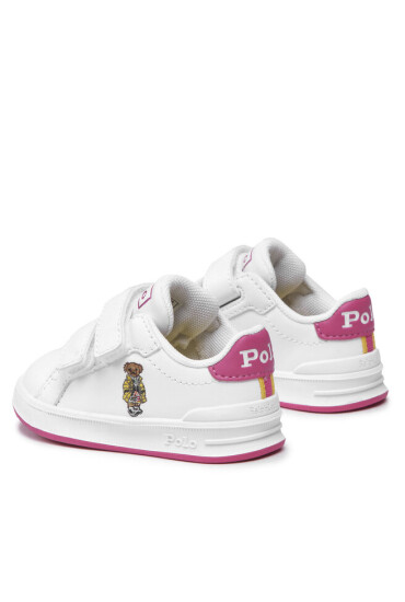Polo Ralph Lauren Сникърси Heritage Court Ii Bear Ez RF104108 White Smooth/Baja Pink/Yellow w/ Watch Hill Bear - Mera.bg