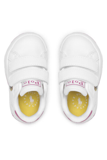Polo Ralph Lauren Сникърси Heritage Court Ii Bear Ez RF104108 White Smooth/Baja Pink/Yellow w/ Watch Hill Bear - Mera.bg