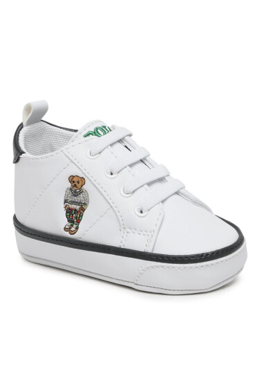 Polo Ralph Lauren Сникърси Quilton Bear Gore Hi Layette RL100729 White Smooth/Navy/Green w/ Preppy Bear - Mera.bg