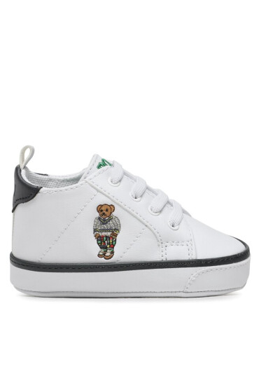 Polo Ralph Lauren Сникърси Quilton Bear Gore Hi Layette RL100729 White Smooth/Navy/Green w/ Preppy Bear - Mera.bg