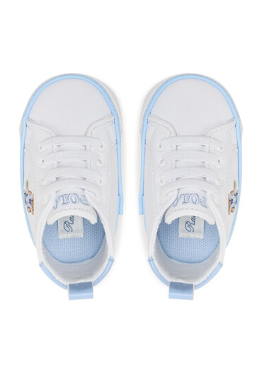 Polo Ralph Lauren Сникърси Quilton Bear Gore Hi Layette RL100730 White Smooth/Blue w/ Strawberry Bear - Mera.bg