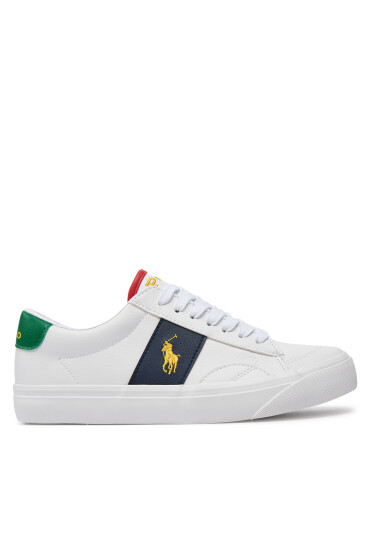 Polo Ralph Lauren Сникърси RL00564110 J White Tumbled/Navy/Green W/ Yellow Pp - Mera.bg