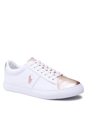 Polo Ralph Lauren Сникърси Sayer RF104122 White Smooth/Rose Gold Metallic w/ Rose PP - Mera.bg
