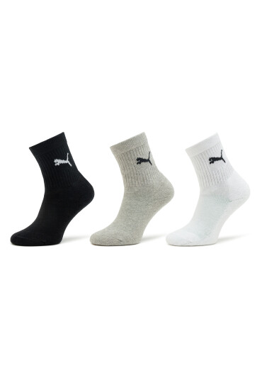 Puma Комплект 3 чифта дълги чорапи детски Junior Crew Sock 3P 907958 Бял - Mera.bg