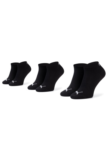 Puma Комплект 3 чифта къси чорапи детски 907375 Black - Mera.bg