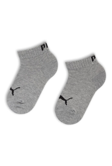 Puma Комплект 3 чифта къси чорапи детски Kids Quarter 907375 08 Grey/White/Black - Mera.bg
