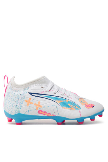 Puma Обувки за футбол ULTRA 5 MATCH VOL. UP FG/AG Jr 108065 01 Бял - Mera.bg