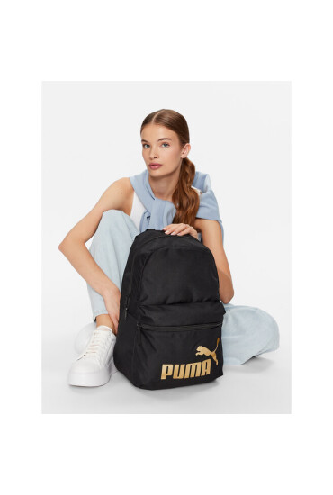 Puma Раница Phase Backpack 075487 49 Black/Golden Logo - Mera.bg