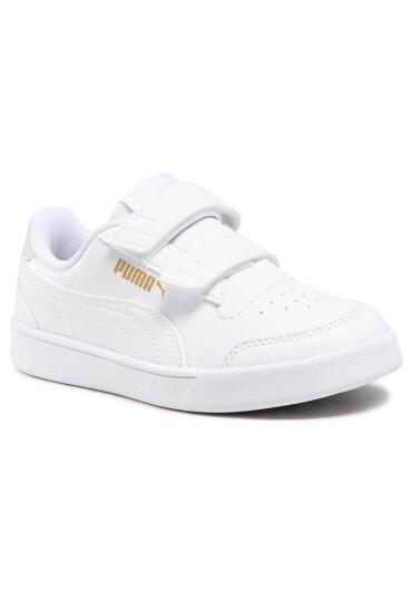 Puma Сникърси Shuffle V Ps 375689 04 White/White/Gray/Gold - Mera.bg
