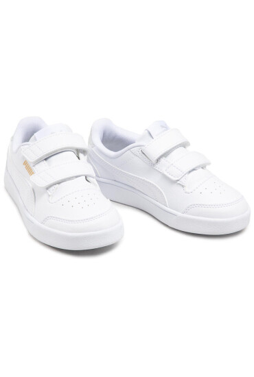 Puma Сникърси Shuffle V Ps 375689 04 White/White/Gray/Gold - Mera.bg