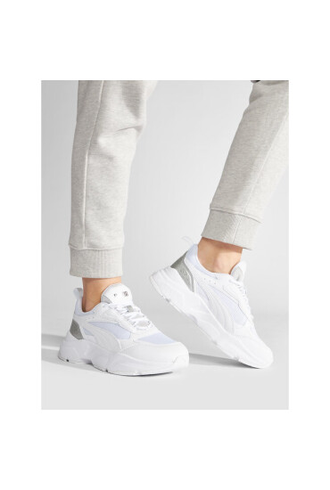 Puma Сникърси Cassia Distressed 387645 02 White/ White/ Silver - Mera.bg