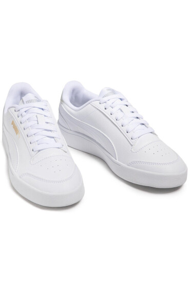 Puma Сникърси Shuffle Jr 375688 01 White/White/Gray/Gold - Mera.bg