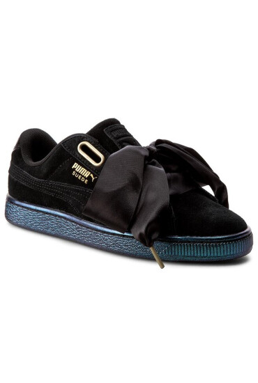 Puma Сникърси Suede Heart Satin Wn's 362714 03 Black/ Black - Mera.bg