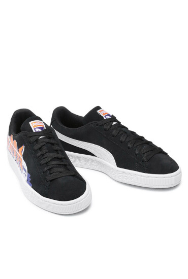 Puma Сникърси Suede Street Art Jr 380889 01 Black/Vibrant Orange - Mera.bg