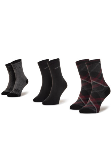 QUAZI Комплект 3 чифта дълги чорапи дамски QZ-SOCKS-65-04-WOMAN-004 Черен - Mera.bg