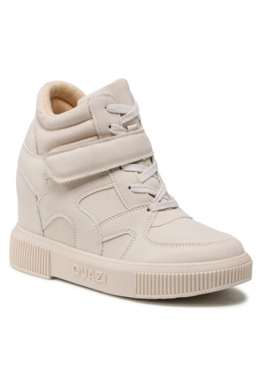 QUAZI Сникърси WS5712-01 Beige - Mera.bg