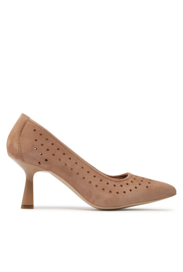 R.Polański Обувки на ток 1473 Brązowy Zamsz - Mera.bg