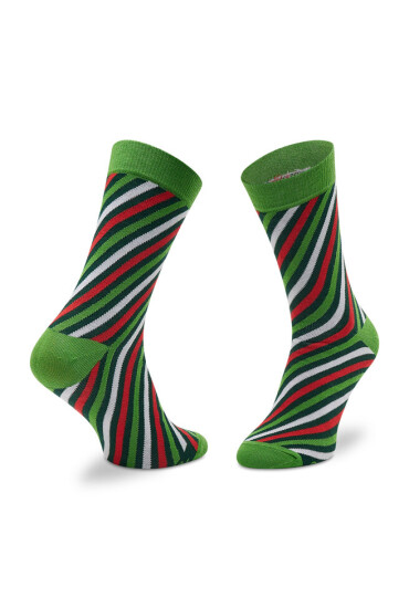 Rainbow Socks Комплект 3 чифта дълги чорапи мъжки Xmas Socks Box Stripes Pak 3 Зелен - Mera.bg