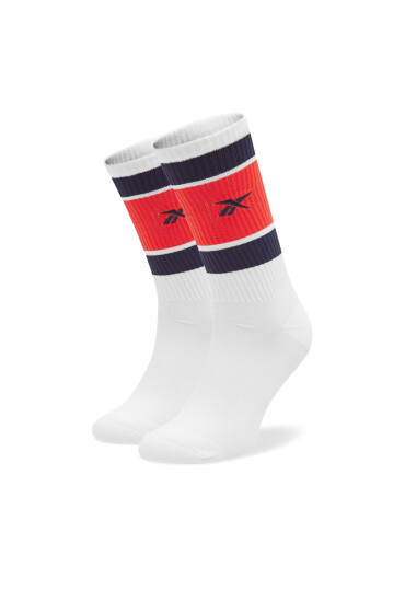 Reebok Дълги чорапи CL Basketball Sock HF8408 Бял - Mera.bg