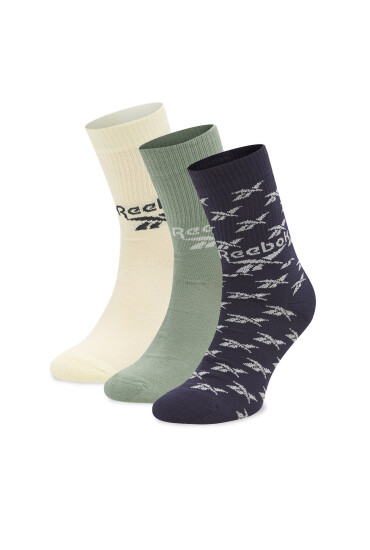 Reebok Комплект 3 чифта дълги чорапи мъжки Cl Fo Crew Sock 3P GN7668 Mix - Mera.bg