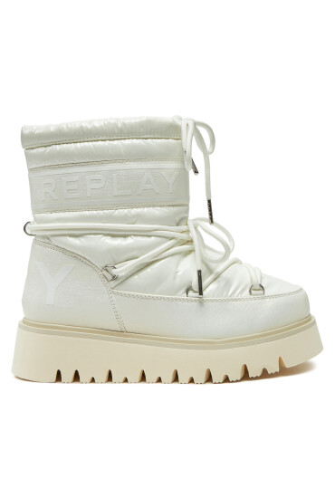 REPLAY Апрески Shiny-Effect Harper United Lace-Up GWF4R.000.C0002T Бял - Mera.bg