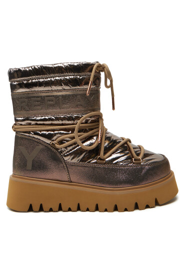 REPLAY Апрески Shiny-Effect Harper United Lace-Up GWF4R.000.C0002T Златист - Mera.bg