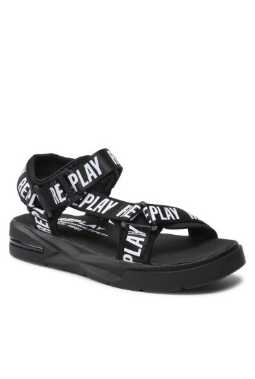 Replay Сандали Space Logo GMF3D .000.C0006T Black 0003 - Mera.bg