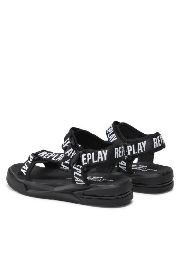Replay Сандали Space Logo GMF3D .000.C0006T Black 0003 - Mera.bg