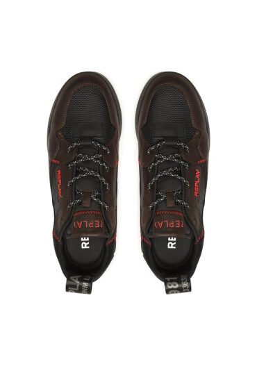 Replay Сникърси Field Classic X GMS1P.000.C0032L Dk Brown Black 0090 - Mera.bg
