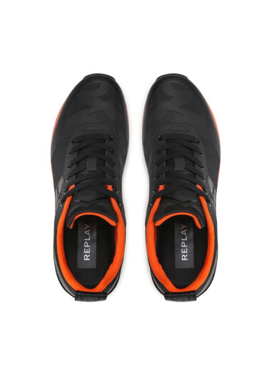 Replay Сникърси Shoot Peaky GMS1C.000.C0028T Black Orange 0007 - Mera.bg