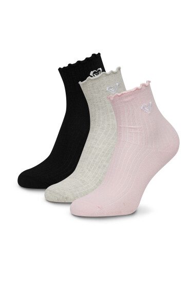 Roxy Дълги чорапи AS__01Z_SS25 (3-PACK) Розов - Mera.bg