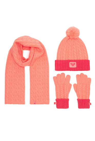 Roxy Комплект шапка шал и ръкавици RX-KF-001-AW24 Оранжев - Mera.bg