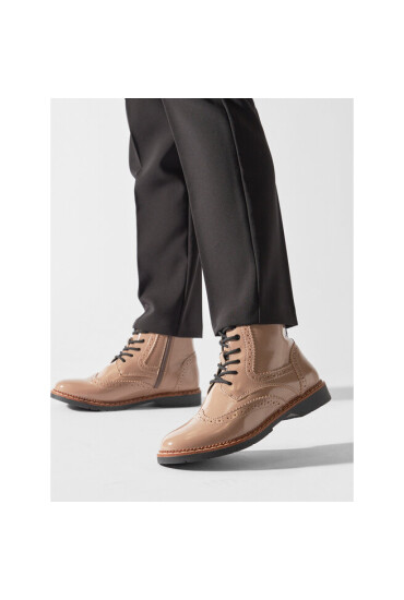 s.Oliver Боти 5-25255-41 Taupe Patent 344 - Mera.bg