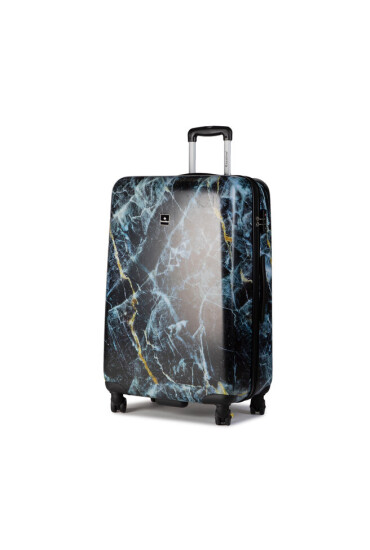 Saxoline Голям твърд куфар Trolley L Marble 1439H0.71.10 Черен - Mera.bg