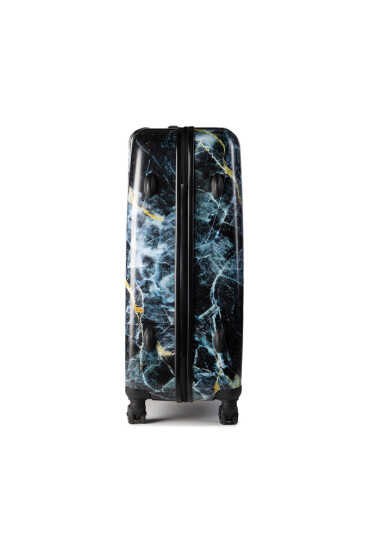 Saxoline Голям твърд куфар Trolley L Marble 1439H0.71.10 Черен - Mera.bg