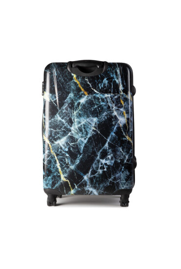 Saxoline Голям твърд куфар Trolley L Marble 1439H0.71.10 Черен - Mera.bg
