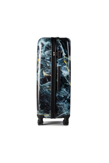 Saxoline Голям твърд куфар Trolley L Marble 1439H0.71.10 Черен - Mera.bg